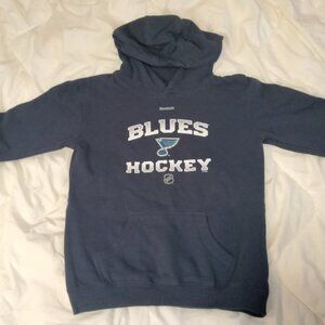 St. Louis Blues NHL Hockey Kids Small (8) Reebok Pullover Hoodie Sweatshirt